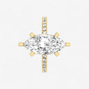 Marquise Hidden Halo Pave Engagement Ring