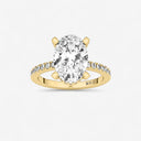 Oval Hidden Halo Pave Engagement Ring