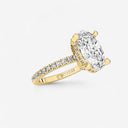 Oval Hidden Halo Pave Engagement Ring