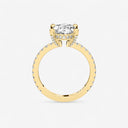 Oval Hidden Halo Pave Engagement Ring