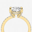 Oval Hidden Halo Pave Engagement Ring