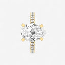 Pear Hidden Halo Pave Engagement Ring