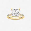 Princess Hidden Halo Pave Engagement Ring