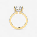 Princess Hidden Halo Pave Engagement Ring