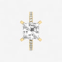 Princess Hidden Halo Pave Engagement Ring
