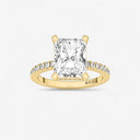 Radiant Hidden Halo Pave Engagement Ring