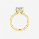 Radiant Hidden Halo Pave Engagement Ring