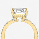 Radiant Hidden Halo Pave Engagement Ring