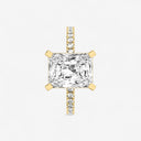 Radiant Hidden Halo Pave Engagement Ring