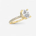 Round Hidden Halo Pave Engagement Ring