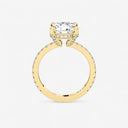 Round Hidden Halo Pave Engagement Ring
