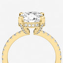 Round Hidden Halo Pave Engagement Ring