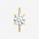 Round Hidden Halo Pave Engagement Ring