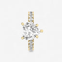 Heart Split Prong Side Stone Engagement Ring