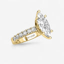 Marquise Split Prong Side Stone Engagement Ring