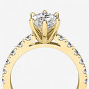 Marquise Split Prong Side Stone Engagement Ring