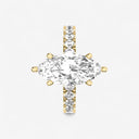 Marquise Split Prong Side Stone Engagement Ring
