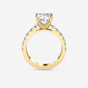 Oval Split Prong Side Stone Engagement Ring
