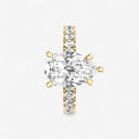 Pear Split Prong Side Stone Engagement Ring