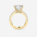 Princess Split Prong Side Stone Engagement Ring