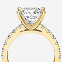 Princess Split Prong Side Stone Engagement Ring