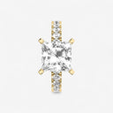 Princess Split Prong Side Stone Engagement Ring