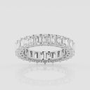 Emerald Eternity Band with Side Stone Accents