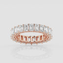 Emerald Eternity Band with Side Stone Accents