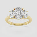 Oval Three Stone Engagement Ring