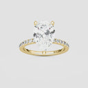 Pear Floating Hidden Halo Engagement Ring