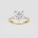 Heart Graduated Side Stone Stone Engagement Ring