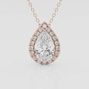 Pear Halo Pendant