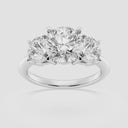 Round Three Stone Engagement Ring
