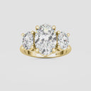Oval Three Stone Engagement Ring
