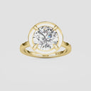 Round Georgian Bezel Set Engagement Ring