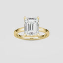 Emerald Basket Solitaire Engagement Ring