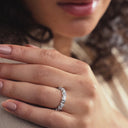 East-West Emerald Eternity Band