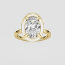 Oval Georgian Bezel Set Engagement Ring