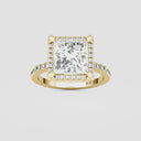 Princess Halo Pave Engagement Ring
