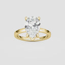 Pear Basket Solitaire Engagement Ring