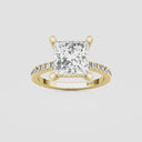 Princess Hidden Halo Pave Engagement Ring