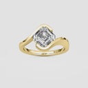 Asscher Bypass Engagement Ring