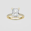 Radiant Hidden Halo Pave Engagement Ring