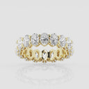 Oval Eternity Band with Side Stone Accents