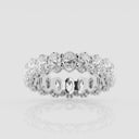 Oval Eternity Band with Side Stone Accents