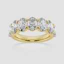 Seven Stone Oval Wedding Band
