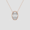 Bezel Set Oval Solitaire Pendant