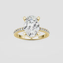 Oval Hidden Halo Pave Engagement Ring