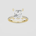 Princess Floating Hidden Halo Engagement Ring