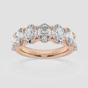 Seven Stone Oval Wedding Band